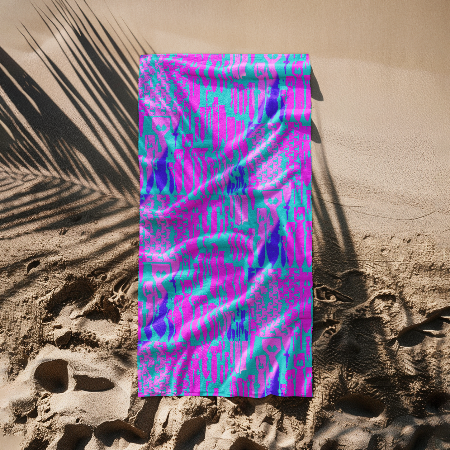 Print On Demand - Beach Towel - "EOD Bomb Flag" (Green/Blue/Purple)