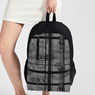 Print On demand - Duo-Zip Backpack - "EOD Plaid" (Grey)