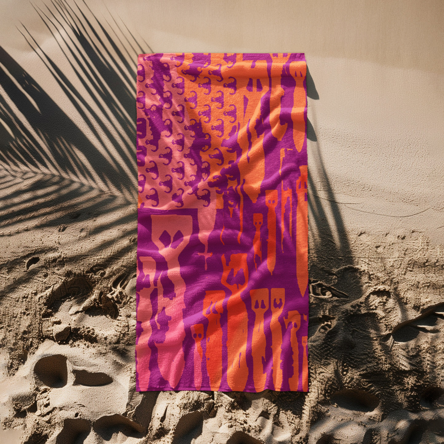 Print On Demand  - Beach Towel - "EOD Bomb Flag" (Orange & Pinks)