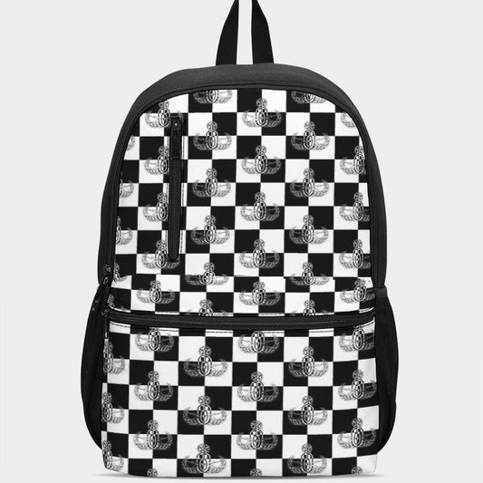 Print On Demand - Duo-Zip Backpack - "EOD Checkered Flag"