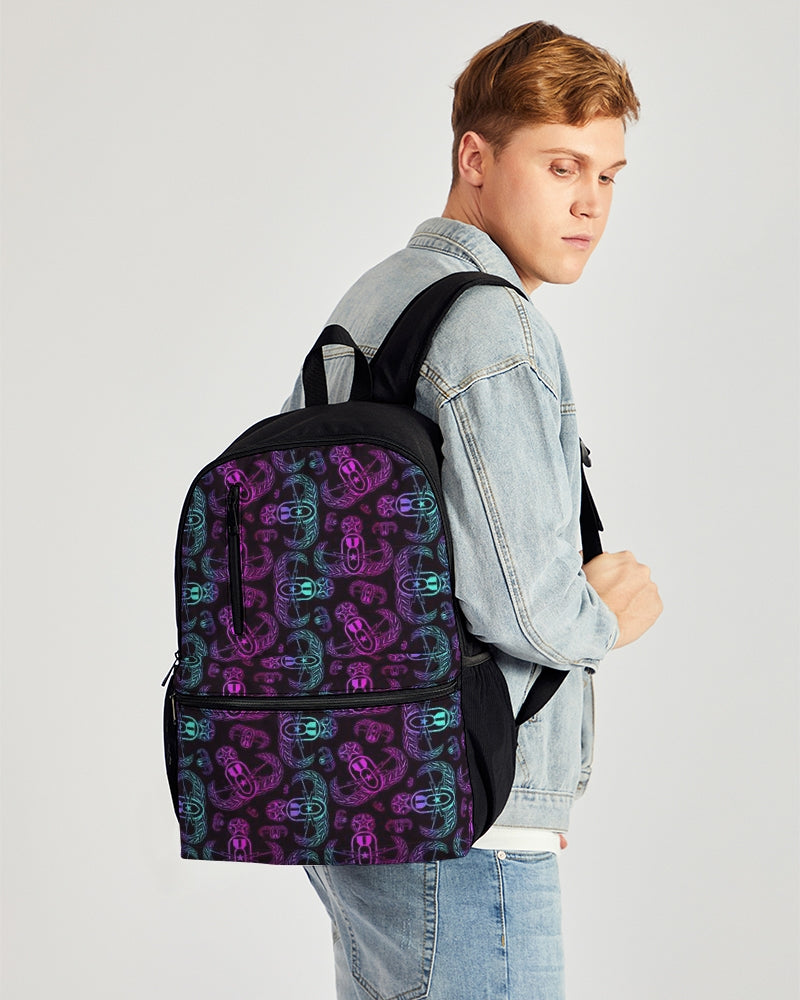 Print On Demand - Duo-Zip Backpack - "EOD BOMBre" (Pink/Purple/Teal)