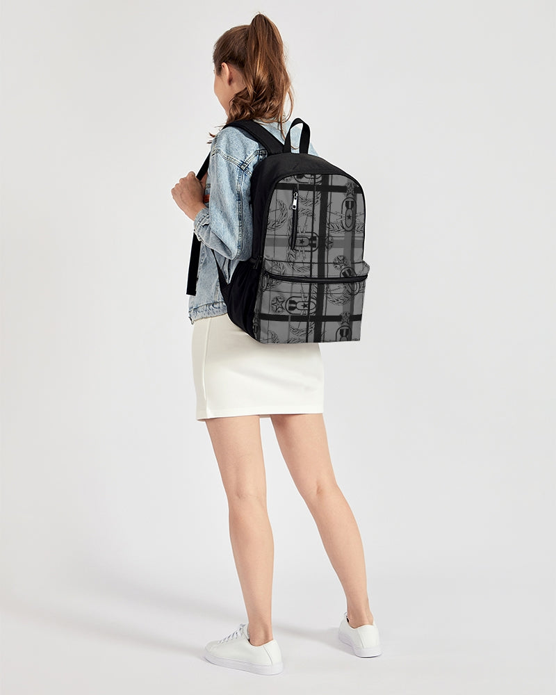 Print On demand - Duo-Zip Backpack - "EOD Plaid" (Grey)