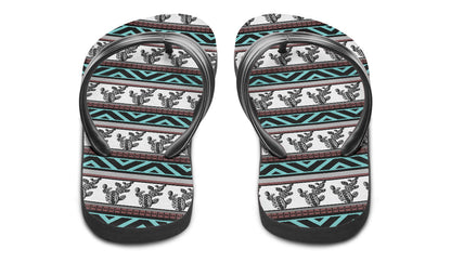 Print On Demand - Flip Flops - "Aztec Prickly Pear"