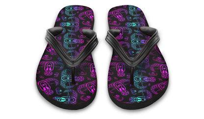 Flip Flops - "EOD BOMBre" (Pink/Turquoise/Purple)