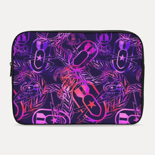 Print On Demand - Laptop Sleeve - "It's 5 o'clock Somewhere" (Orange on Purple)