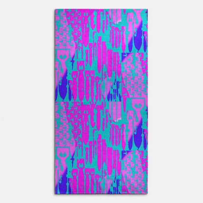 Print On Demand  - Beach Towel - "EOD Bomb Flag" (Green/Blue/Purple)