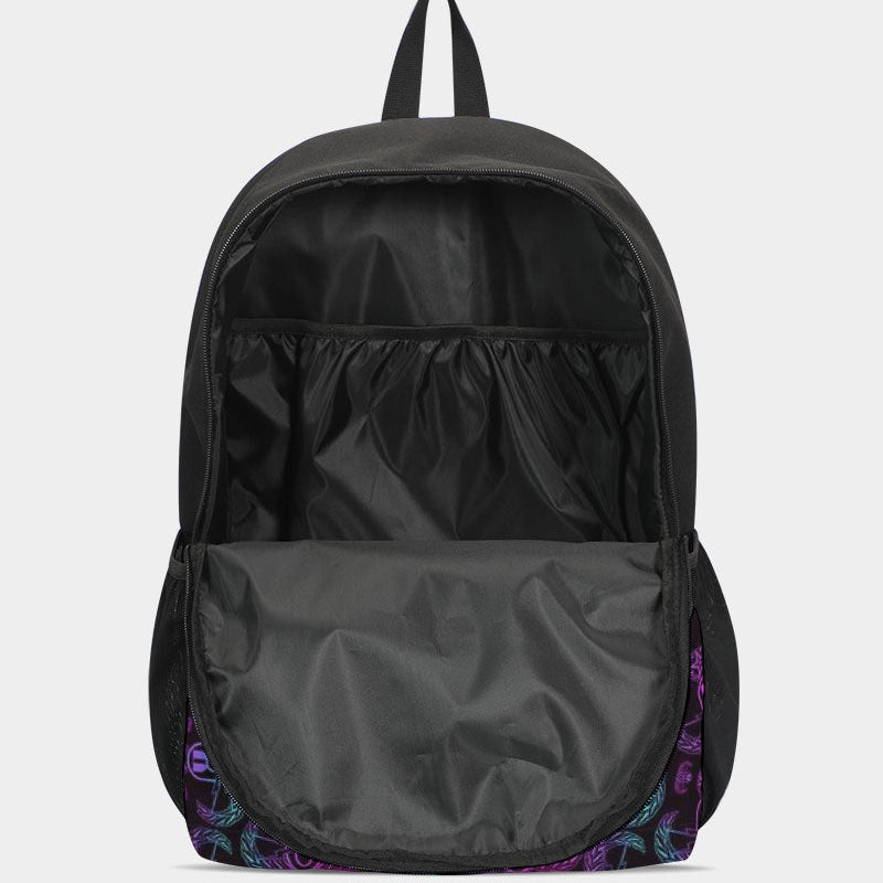 Print On Demand - Duo-Zip Backpack - "EOD BOMBre" (Pink/Purple/Teal)